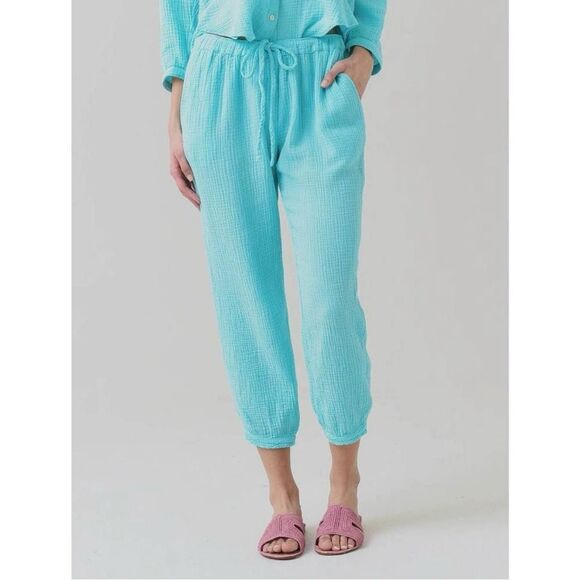 HONORINE Pants - NWT HONORINE harper pant cotton gauze pool blue size medium